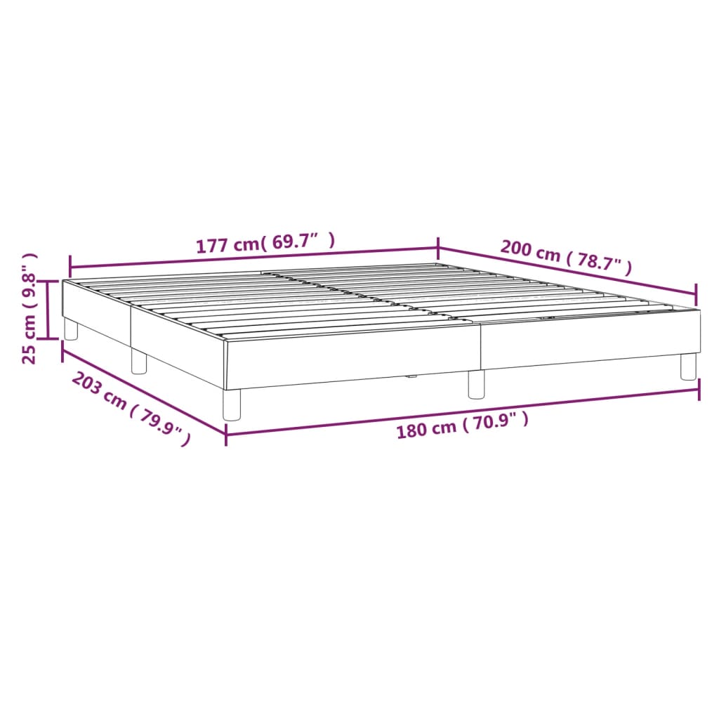 Struttura Letto a Rete a Molle Blu 180x200 cm in Tessuto | homemem39