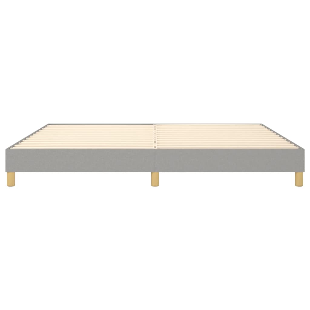 Struttura Letto a Rete a Molle Grigio Chiaro 200x200 cm Tessuto | homemem39