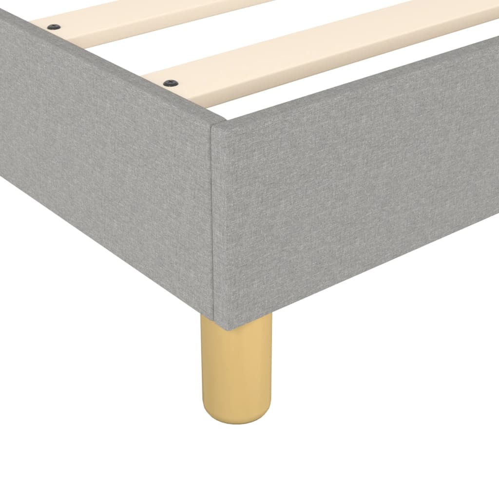 Struttura Letto a Rete a Molle Grigio Chiaro 200x200 cm Tessuto | homemem39