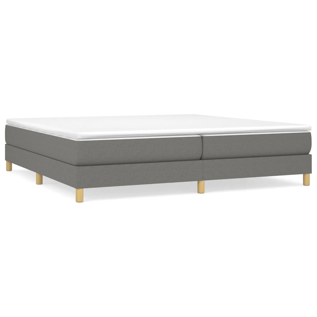 Struttura Letto a Rete a Molle Grigio Scuro 200x200 cm Tessuto | homemem39