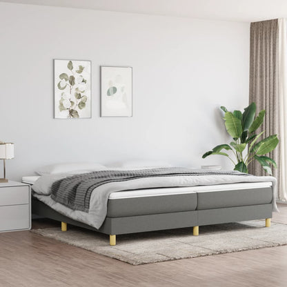 Struttura Letto a Rete a Molle Grigio Scuro 200x200 cm Tessuto | homemem39