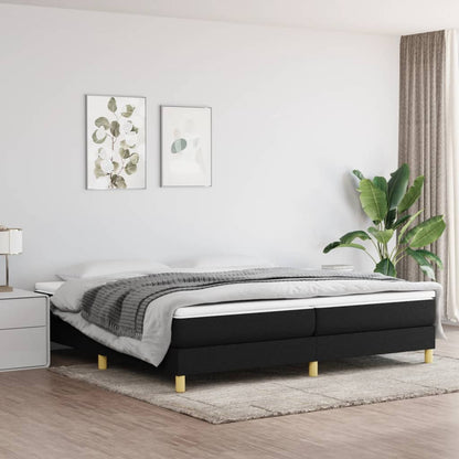 Struttura Letto a Rete a Molle Nero 200x200 cm in Tessuto | homemem39