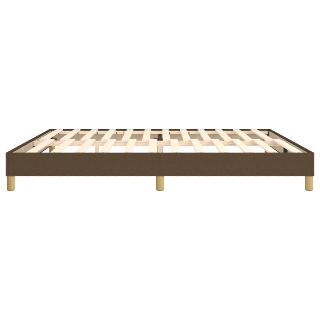 Struttura Letto a Rete a Molle Marrone Scuro 200x200 cm in Tessuto | homemem39