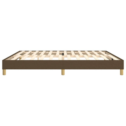 Struttura Letto a Rete a Molle Marrone Scuro 200x200 cm in Tessuto | homemem39