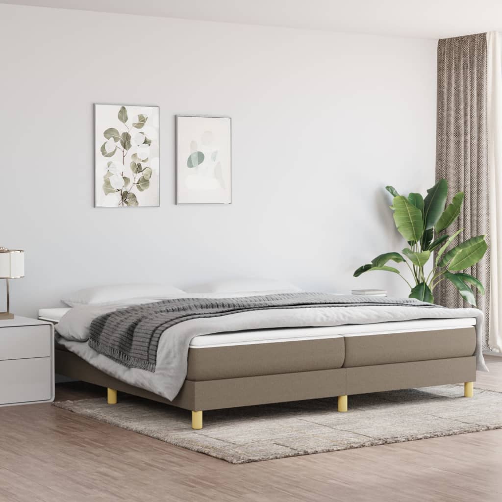 Struttura Letto a Rete a Molle Tortora 200x200 cm in Tessuto | homemem39