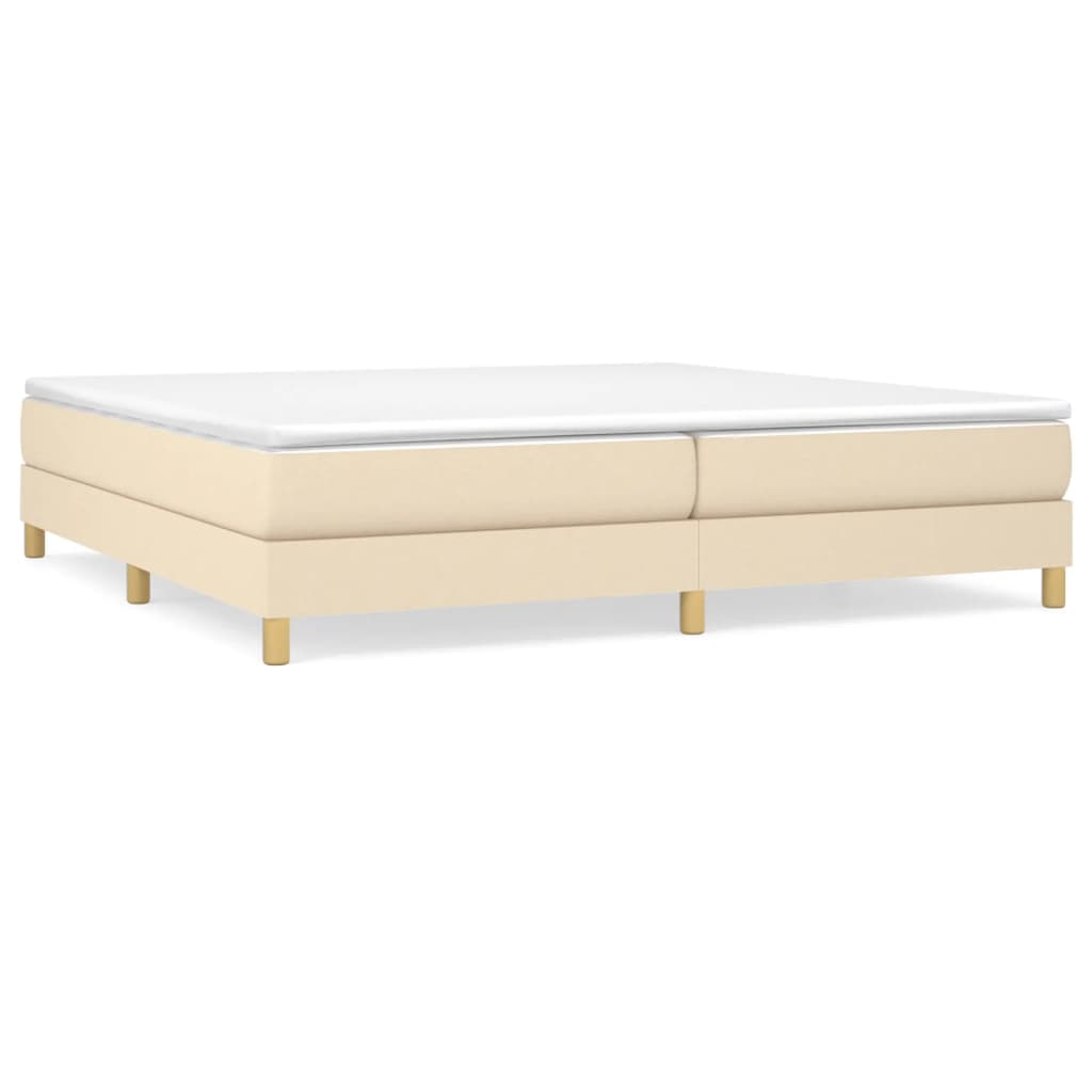 Struttura Letto a Rete a Molle Crema 200x200 cm in Tessuto | homemem39
