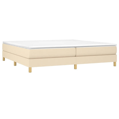 Struttura Letto a Rete a Molle Crema 200x200 cm in Tessuto | homemem39