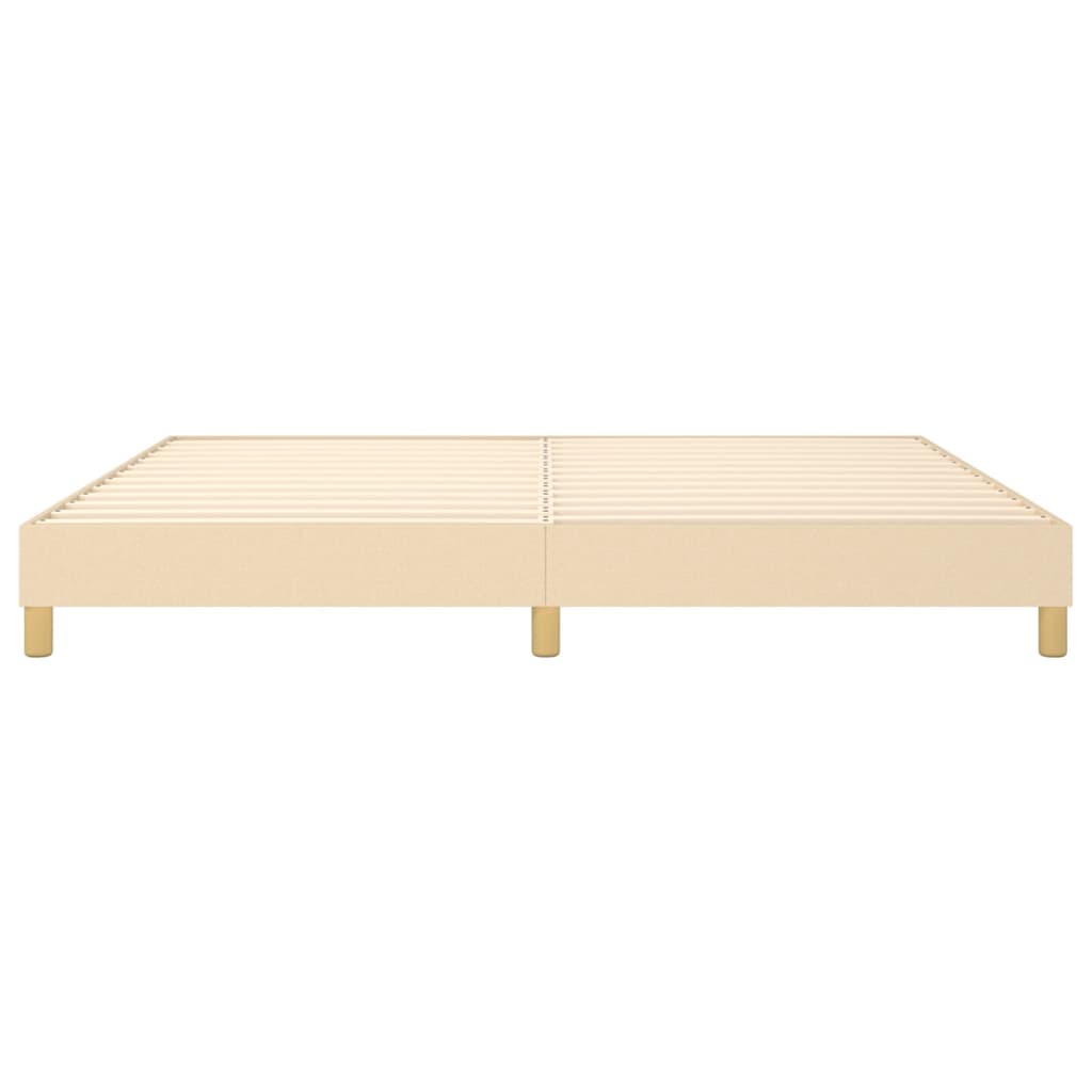 Struttura Letto a Rete a Molle Crema 200x200 cm in Tessuto | homemem39
