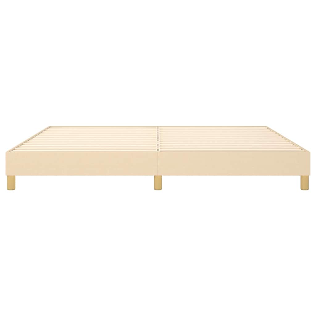 Struttura Letto a Rete a Molle Crema 200x200 cm in Tessuto