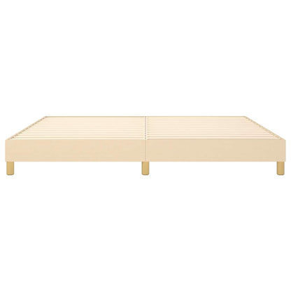 Struttura Letto a Rete a Molle Crema 200x200 cm in Tessuto