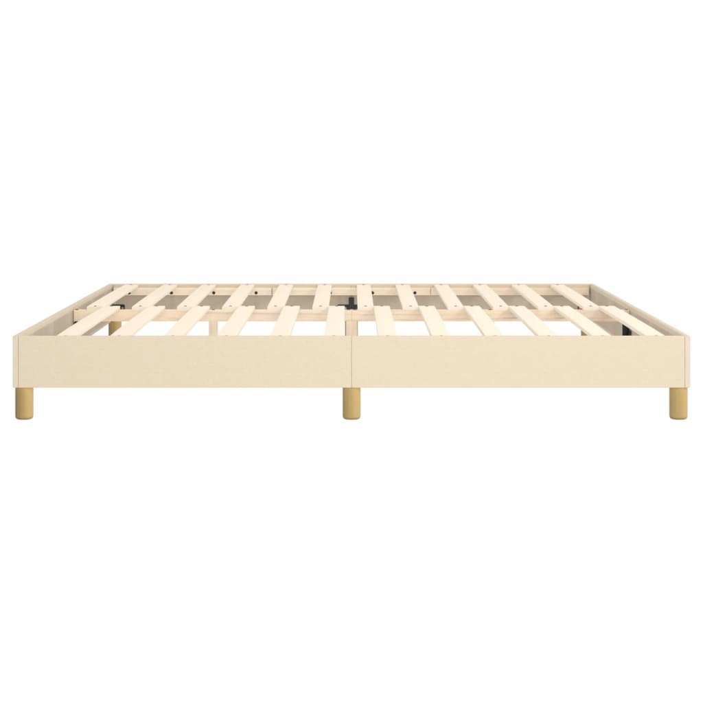 Struttura Letto a Rete a Molle Crema 200x200 cm in Tessuto | homemem39
