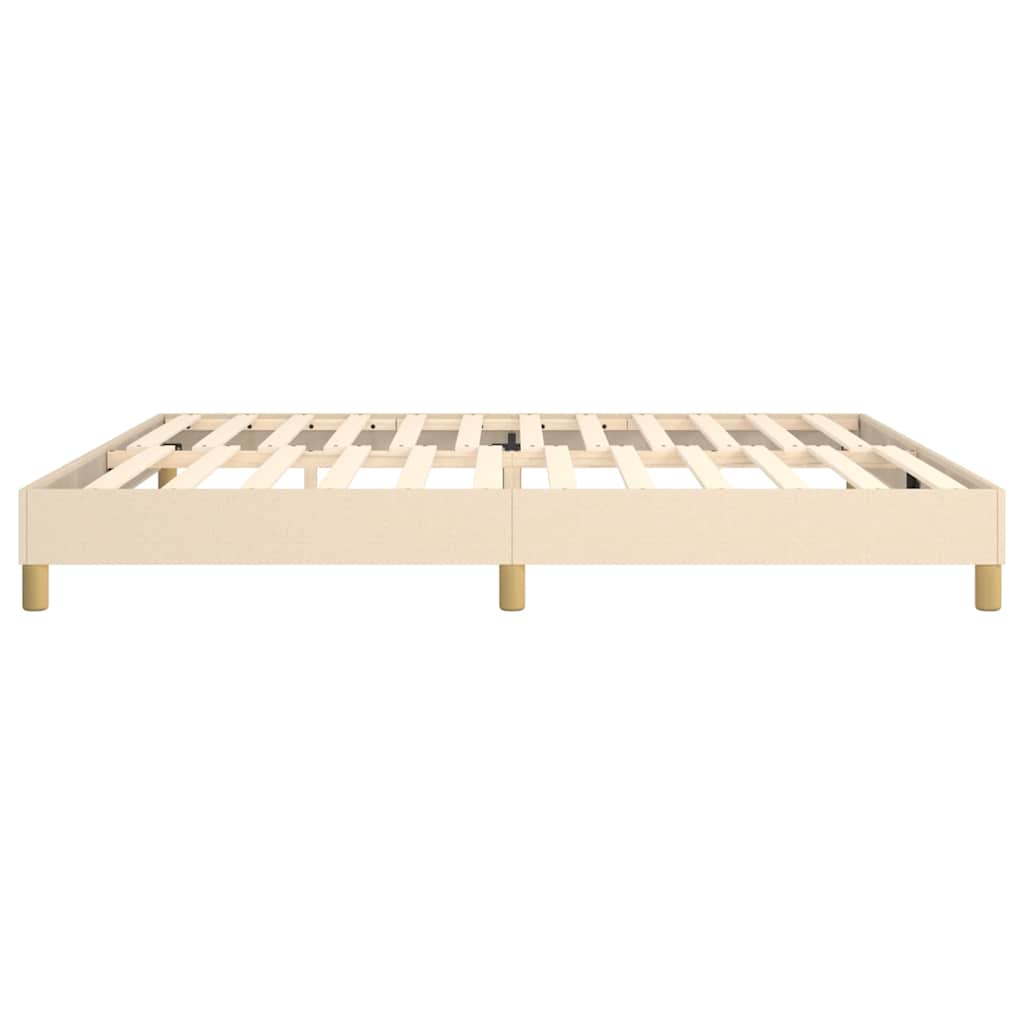 Struttura Letto a Rete a Molle Crema 200x200 cm in Tessuto