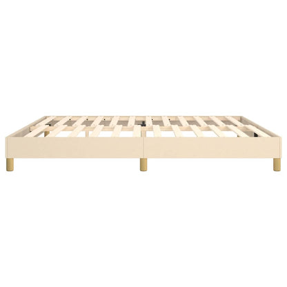 Struttura Letto a Rete a Molle Crema 200x200 cm in Tessuto