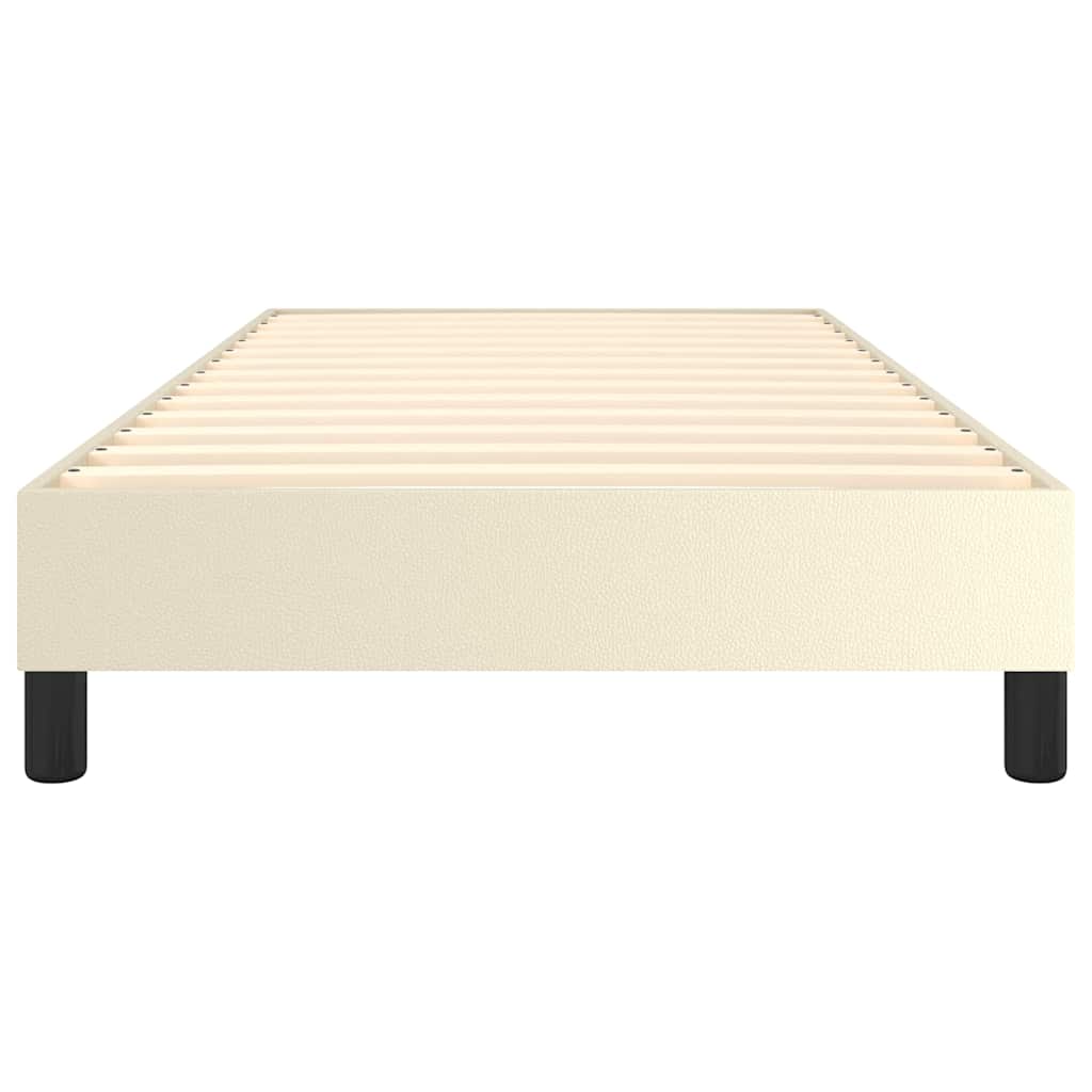 Struttura Letto a Rete a Molle Crema 80x200 cm in Similpelle