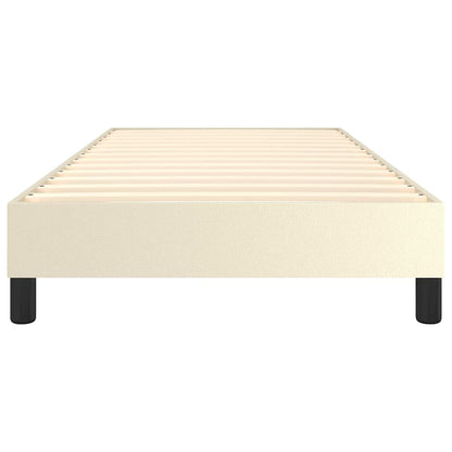 Struttura Letto a Rete a Molle Crema 80x200 cm in Similpelle