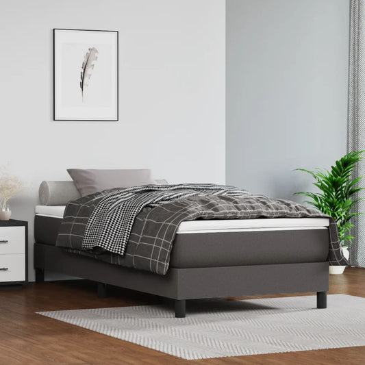 Struttura Letto a Rete a Molle Grigio 80x200 cm in Similpelle | homemem39