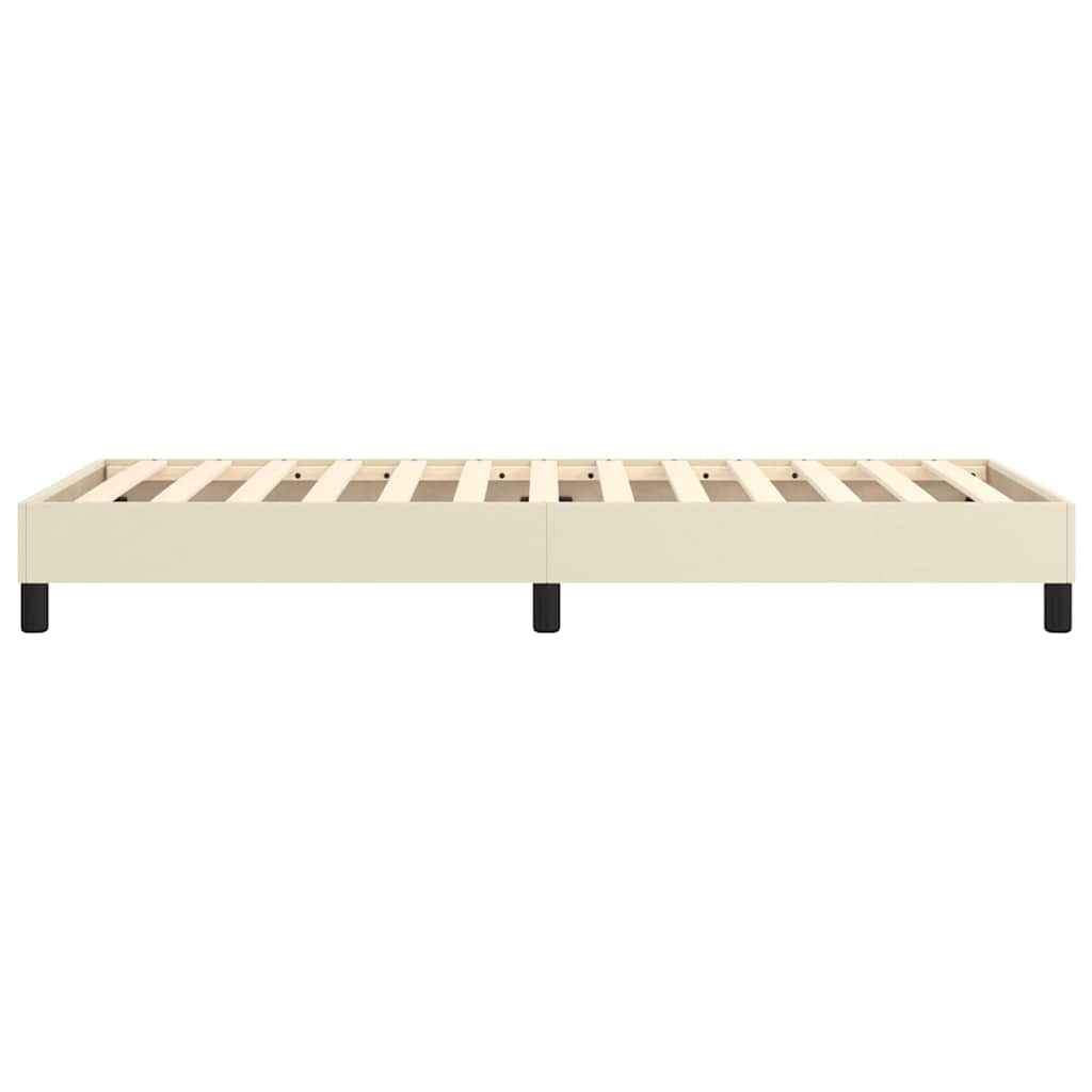 Struttura Letto a Rete a Molle Crema 90x190 cm in Similpelle
