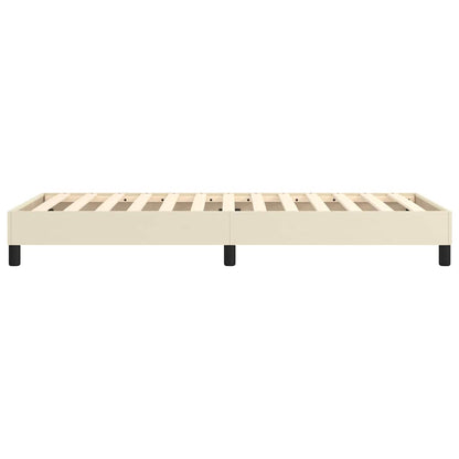 Struttura Letto a Rete a Molle Crema 90x190 cm in Similpelle
