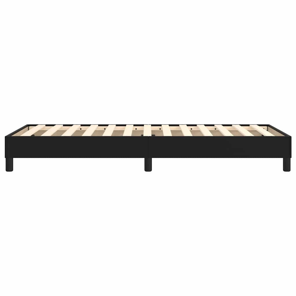 Struttura Letto a Rete a Molle Nero 90x200 cm in Similpelle