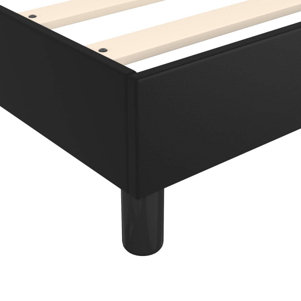 Struttura Letto a Rete a Molle Nero 90x200 cm in Similpelle | homemem39