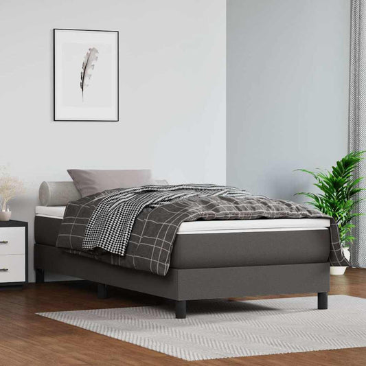 Struttura Letto a Rete a Molle Grigio 90x200 cm in Similpelle