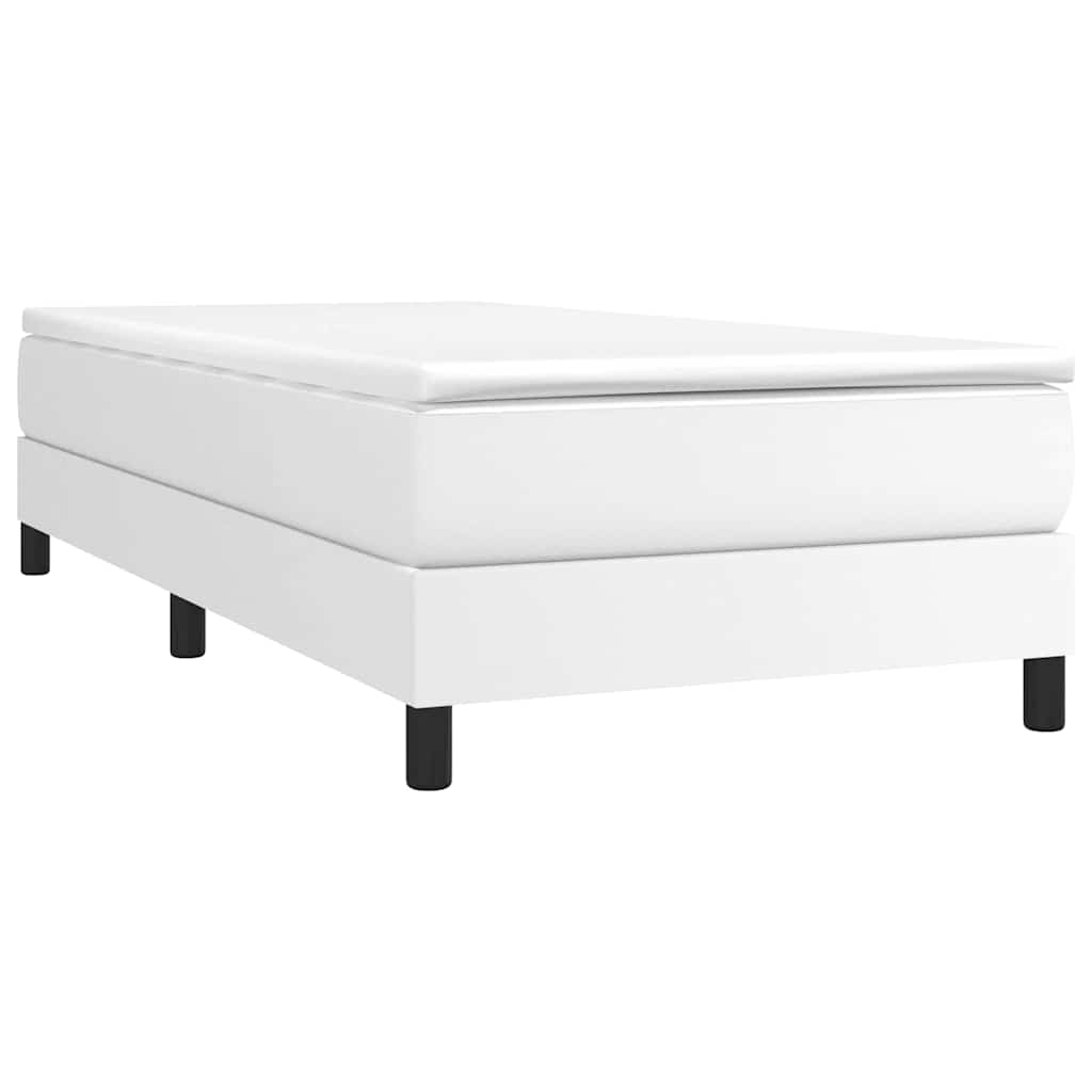 Struttura Letto a Rete a Molle Bianco 100x200 cm in Similpelle