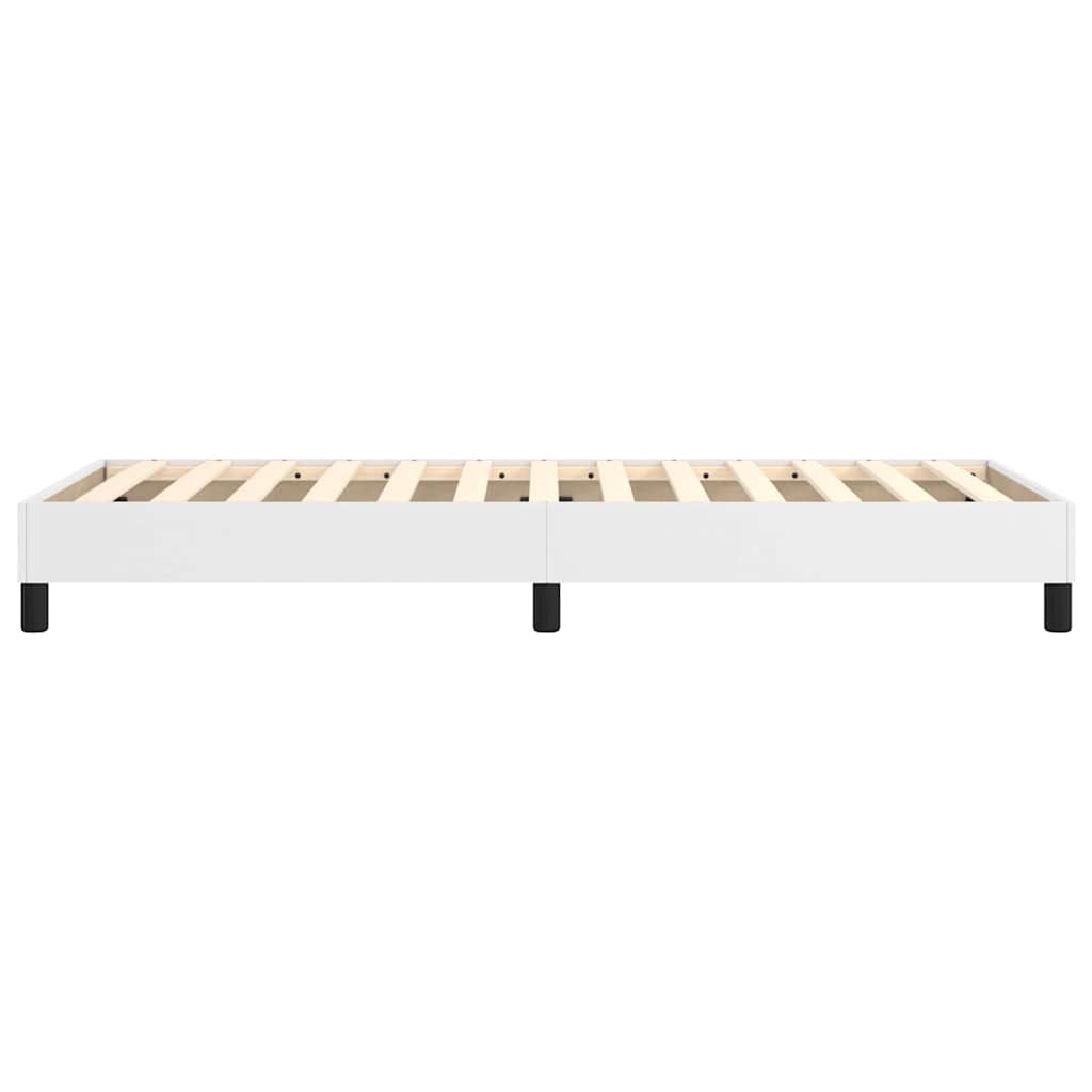 Struttura Letto a Rete a Molle Bianco 100x200 cm in Similpelle