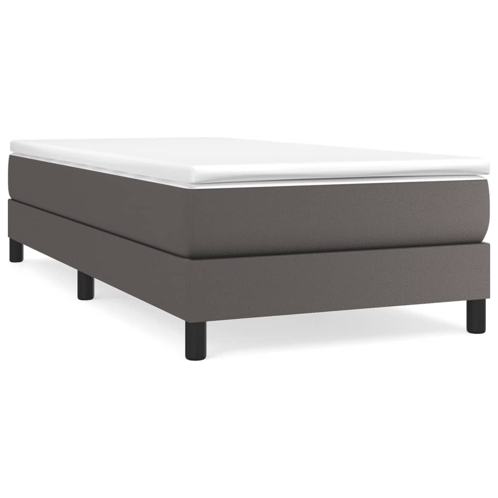 Struttura Letto a Rete a Molle Grigio 100x200 cm in Similpelle | homemem39
