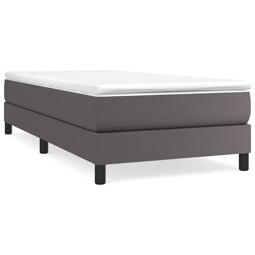 Struttura Letto a Rete a Molle Grigio 100x200 cm in Similpelle