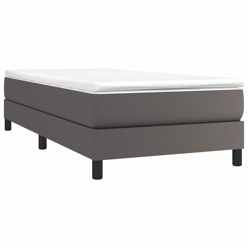 Struttura Letto a Rete a Molle Grigio 100x200 cm in Similpelle