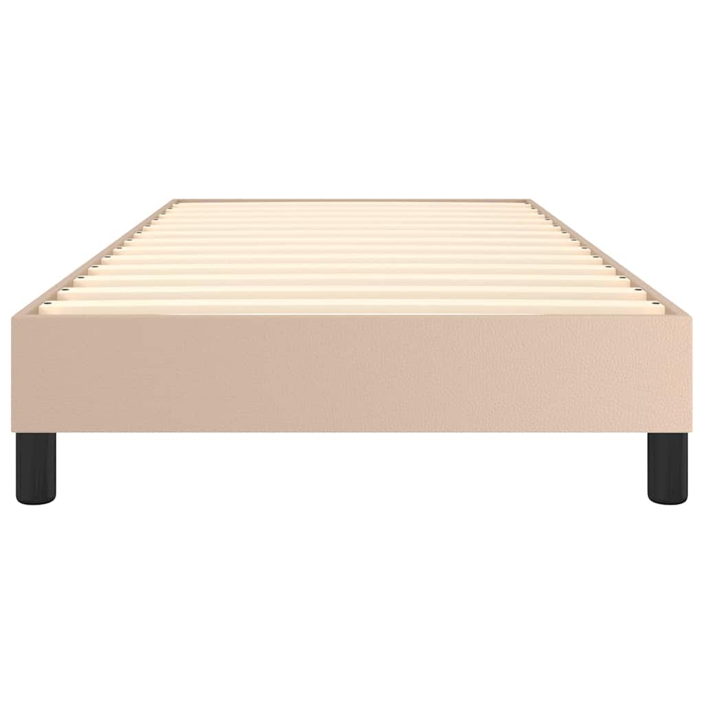 Struttura Letto a Rete a Molle Cappuccino 100x200 cm Similpelle