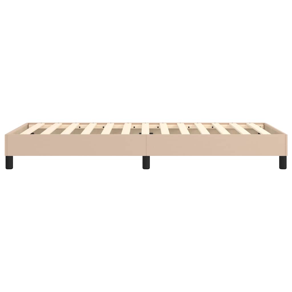Struttura Letto a Rete a Molle Cappuccino 100x200 cm Similpelle