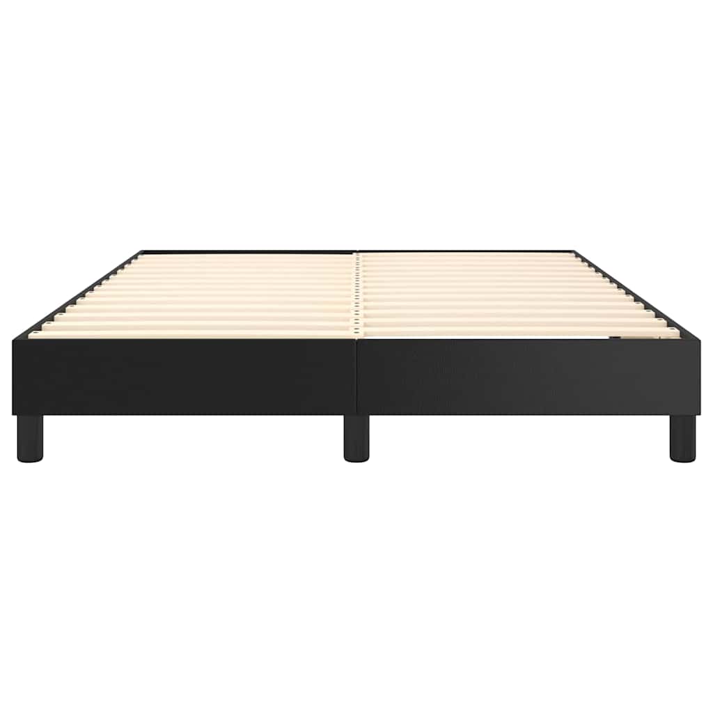 Struttura Letto a Rete a Molle Nero 140x190 cm in Similpelle