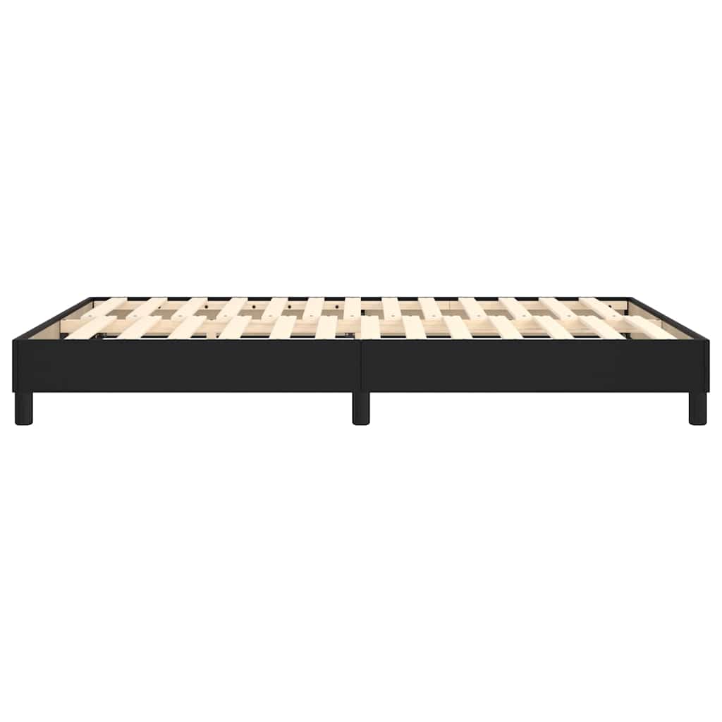 Struttura Letto a Rete a Molle Nero 140x190 cm in Similpelle