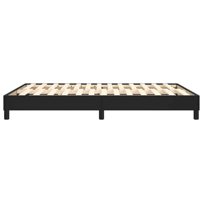 Struttura Letto a Rete a Molle Nero 140x190 cm in Similpelle
