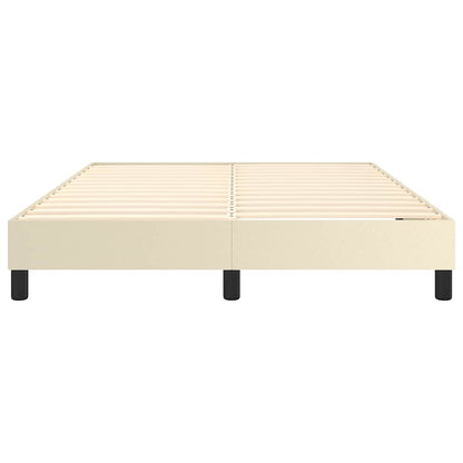 Struttura Letto a Rete a Molle Crema 140x190 cm in Similpelle