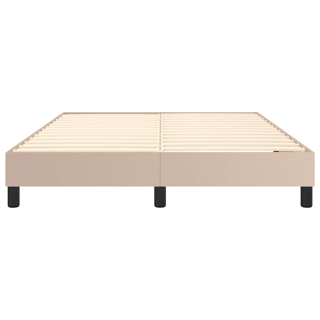 Struttura Letto a Rete a Molle Cappuccino 140x190 cm Similpelle