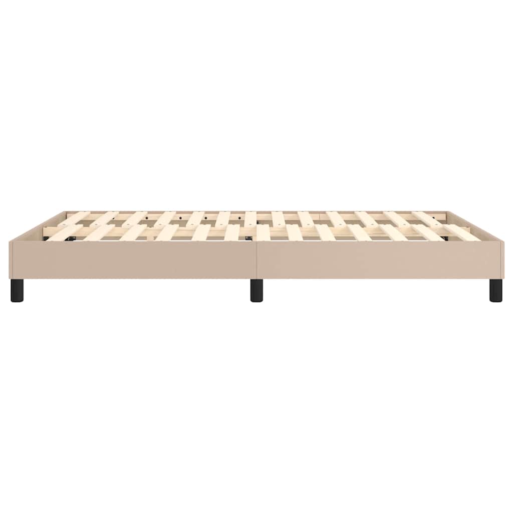Struttura Letto a Rete a Molle Cappuccino 140x190 cm Similpelle