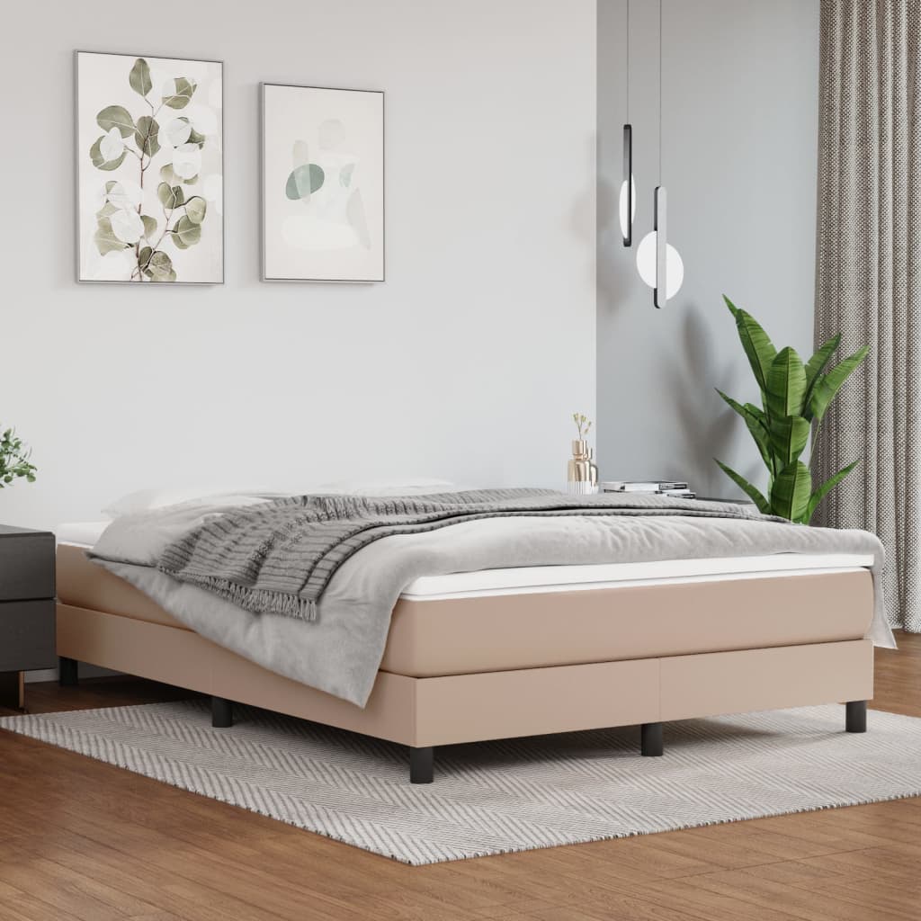 Struttura Letto a Rete a Molle Cappuccino 140x190 cm in Similpelle | homemem39