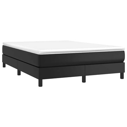 Struttura Letto a Rete a Molle Nero 140x200 cm in Similpelle