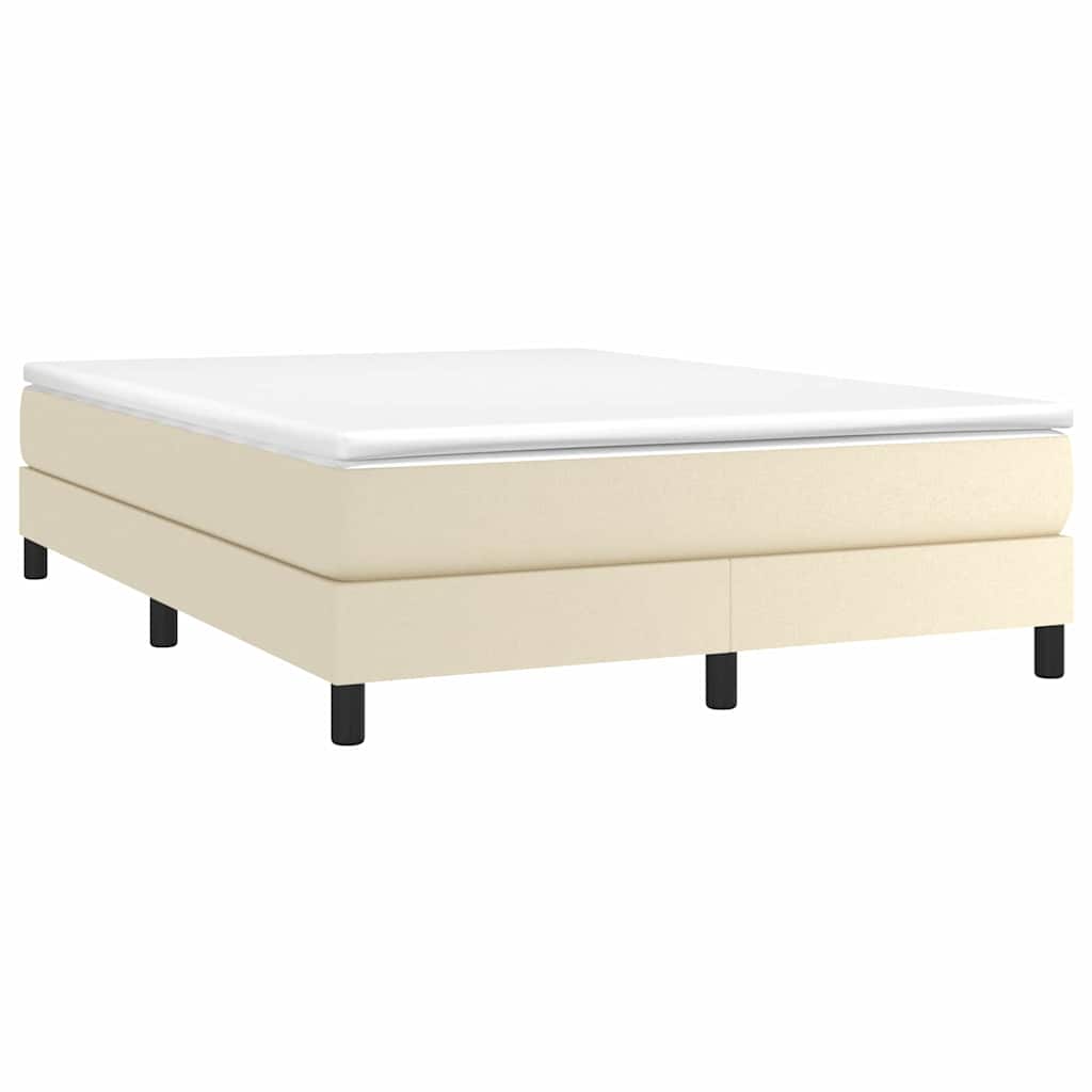 Struttura Letto a Rete a Molle Crema 140x200 cm in Similpelle