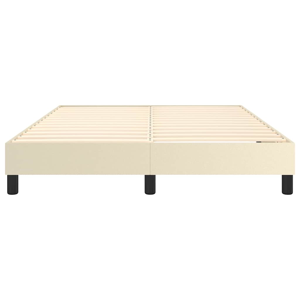 Struttura Letto a Rete a Molle Crema 140x200 cm in Similpelle