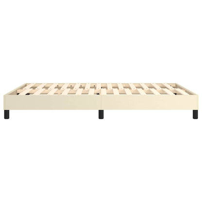 Struttura Letto a Rete a Molle Crema 140x200 cm in Similpelle