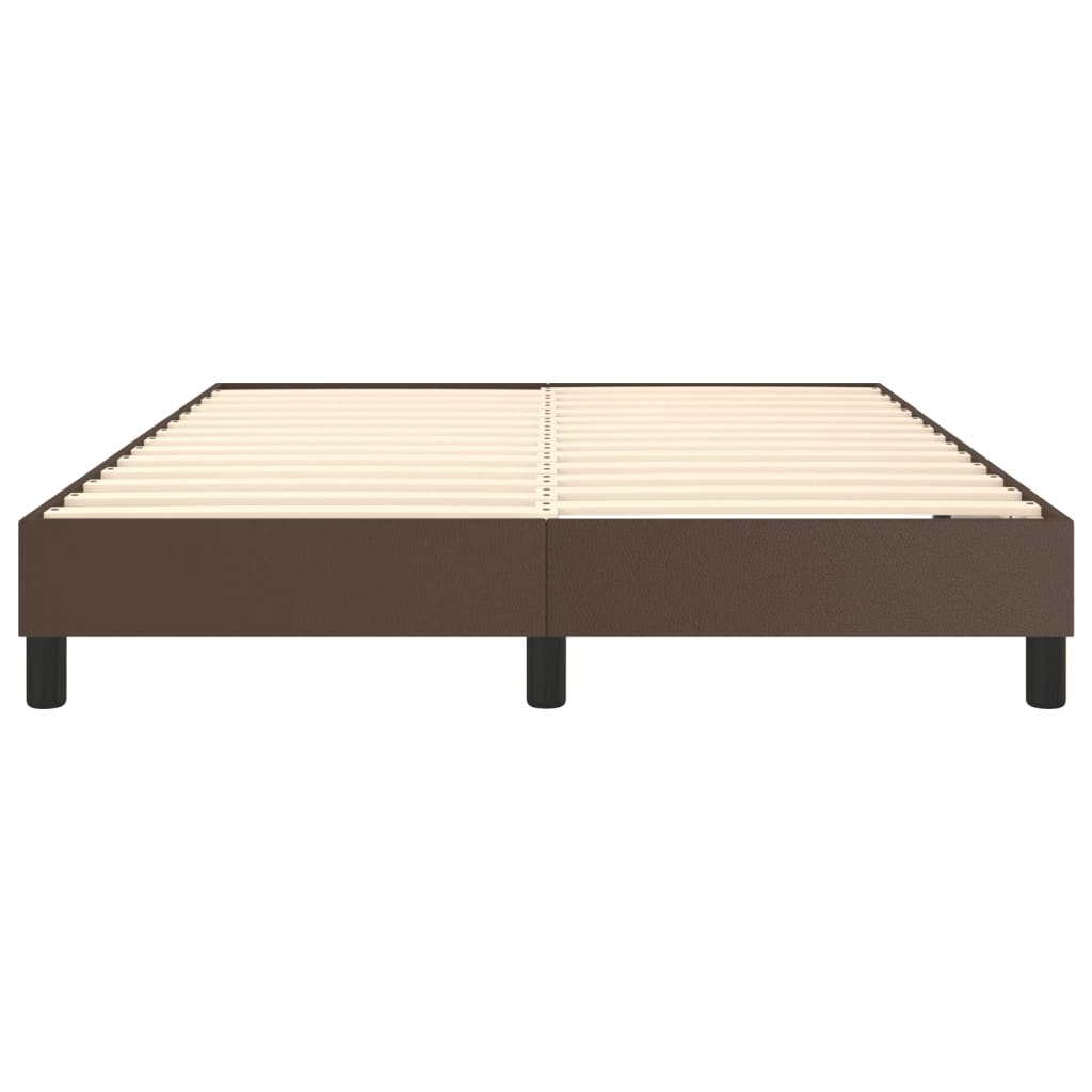 Struttura Letto a Rete a Molle Marrone 140x200 cm in Similpelle | homemem39
