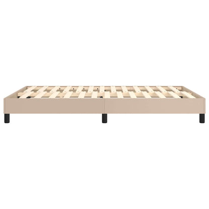 Struttura Letto a Rete a Molle Cappuccino 140x200 cm Similpelle