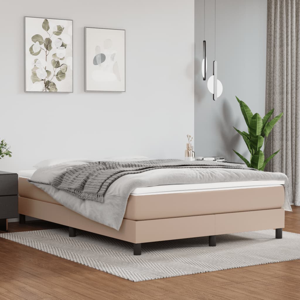 Struttura Letto a Rete a Molle Cappuccino 140x200 cm in Similpelle | homemem39