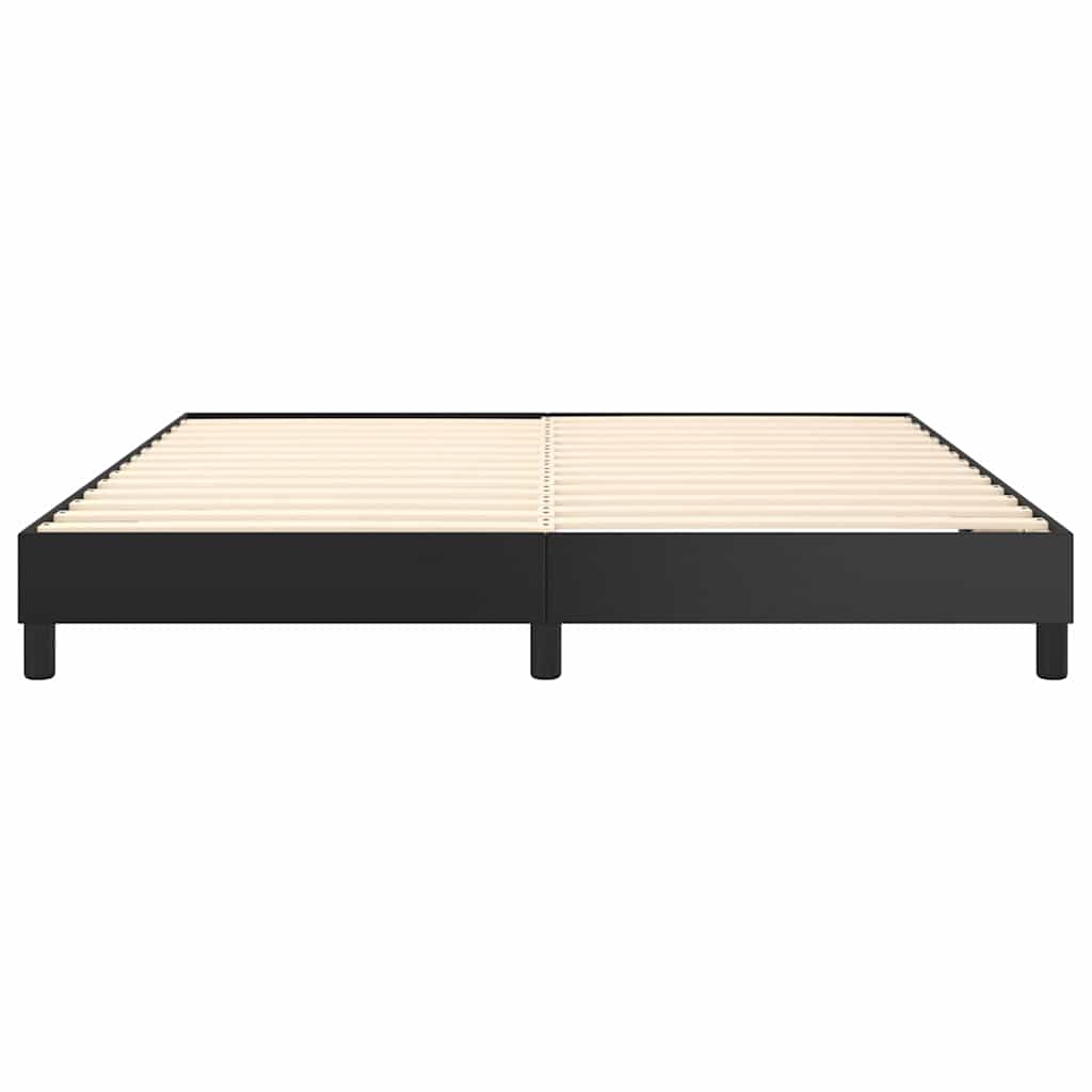 Struttura Letto a Rete a Molle Nero 160x200 cm in Similpelle