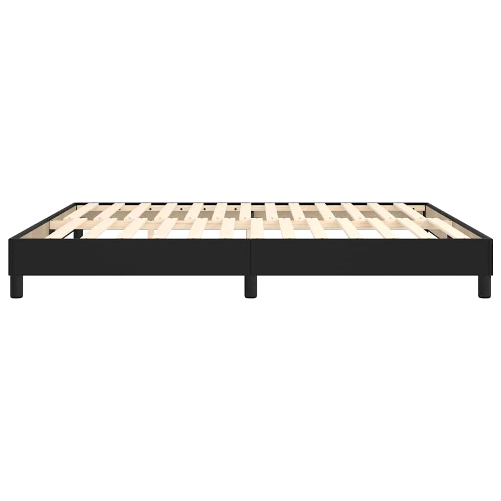 Struttura Letto a Rete a Molle Nero 160x200 cm in Similpelle