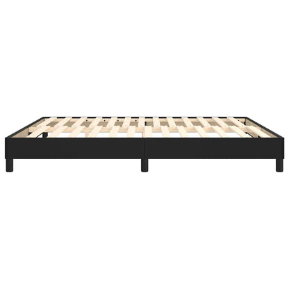 Struttura Letto a Rete a Molle Nero 160x200 cm in Similpelle