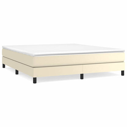 Struttura Letto a Rete a Molle Crema 160x200 cm in Similpelle